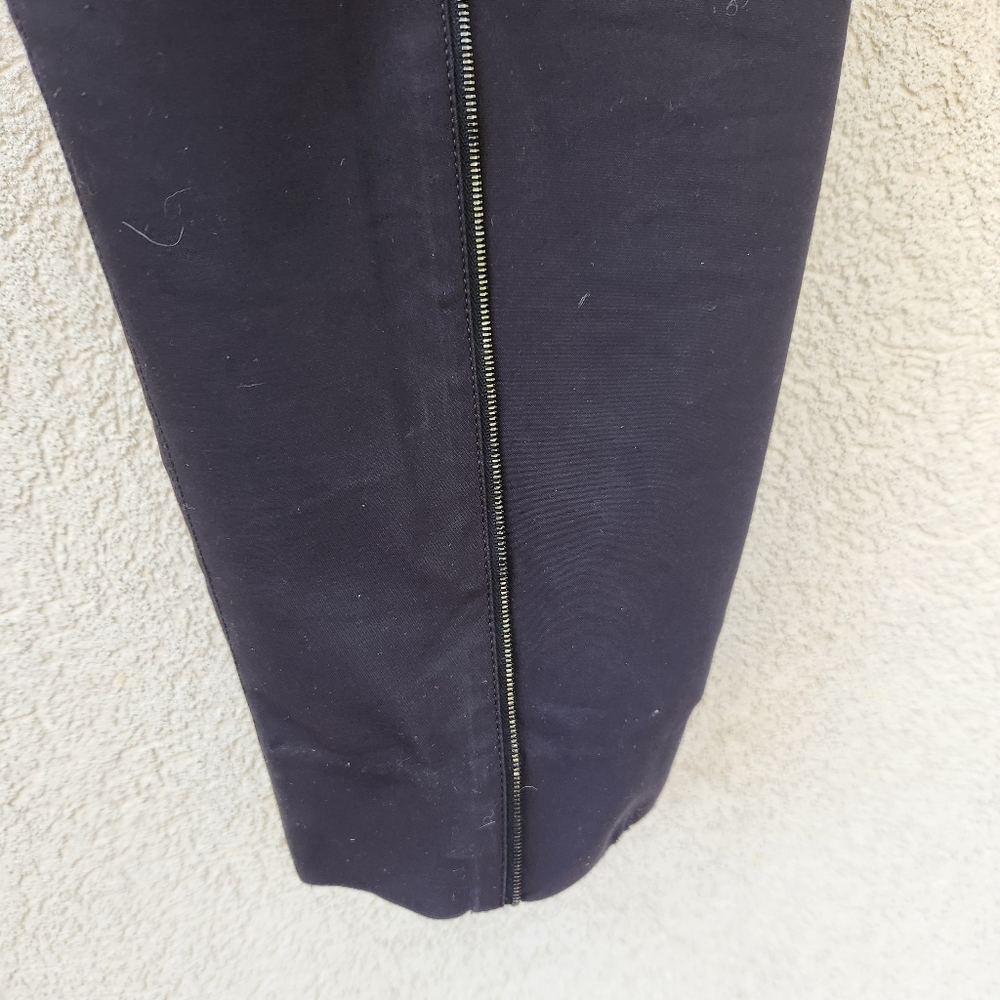 ST JOHN Women's Pants Size 12 Black Side Piping Made USA Straight Leg - Picture 6 of 9
